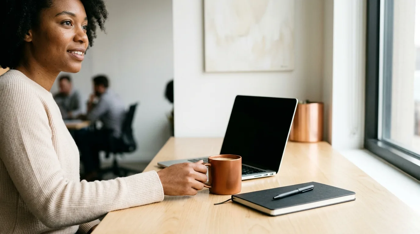 Bureau professionnel préparé pour une réunion commerciale efficace